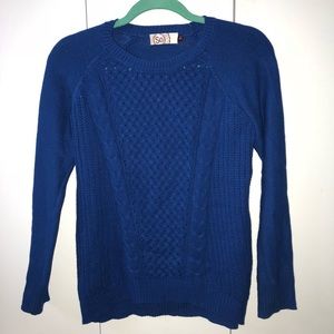SO Bright Blue Knit Sweater